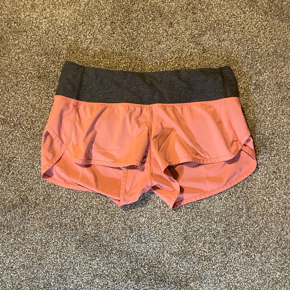 Lululemon coral athletic shorts
